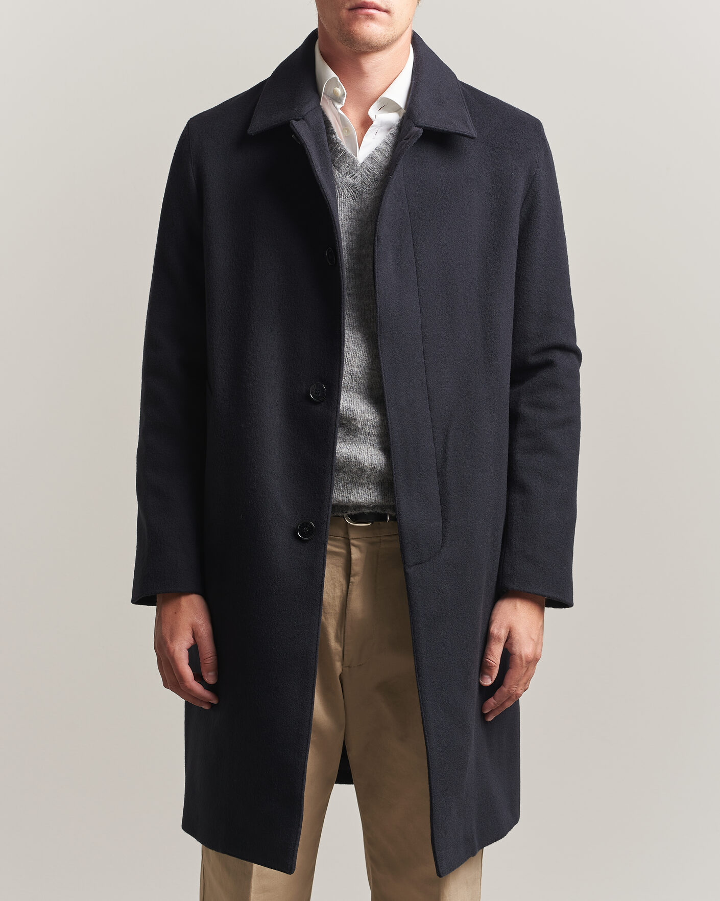 Homme | Manteaux Et Vestes | Mackintosh | Dunkeld Wool/Cashmere Coat Navy