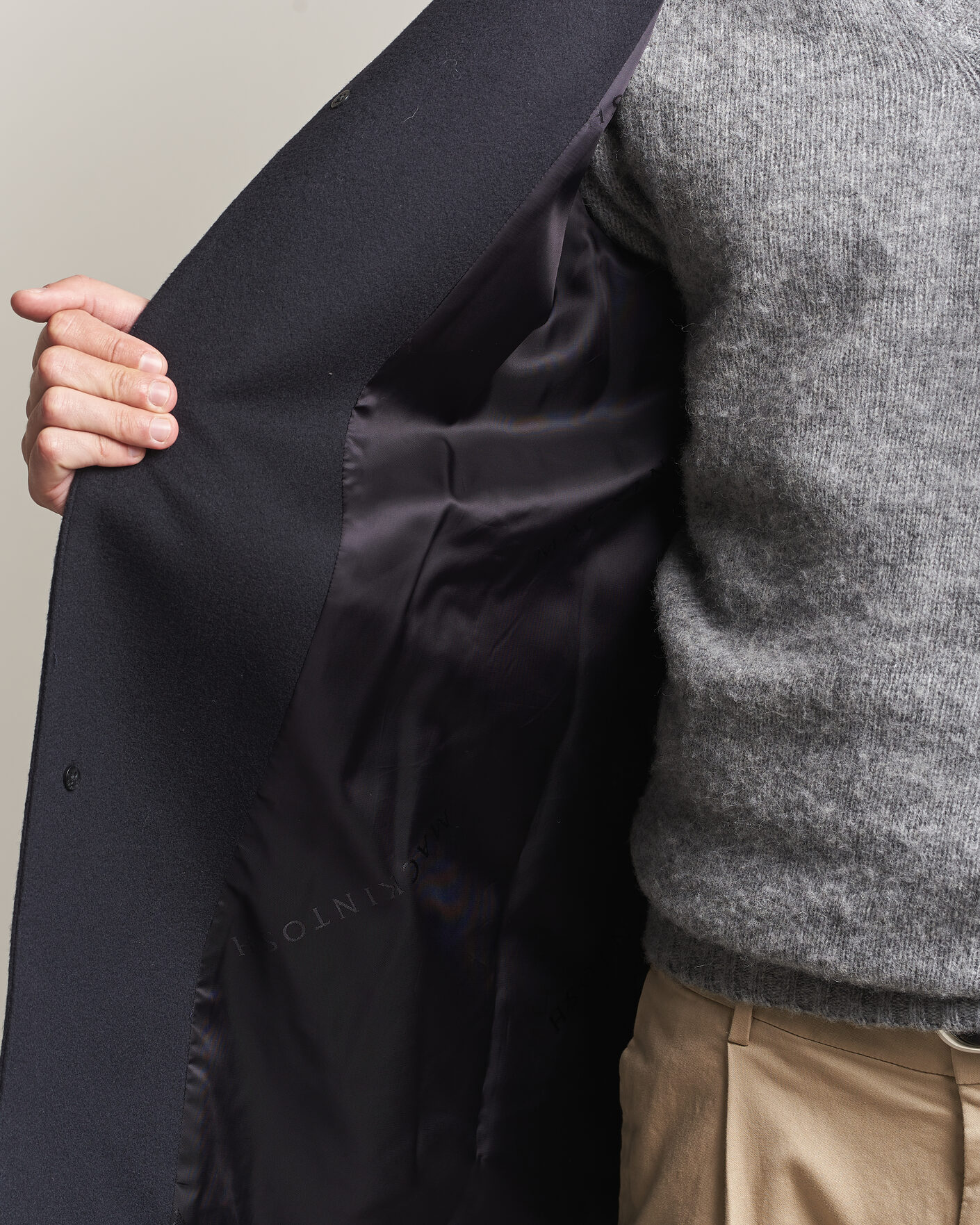 Homme | Manteaux Et Vestes | Mackintosh | Dunkeld Wool/Cashmere Coat Navy