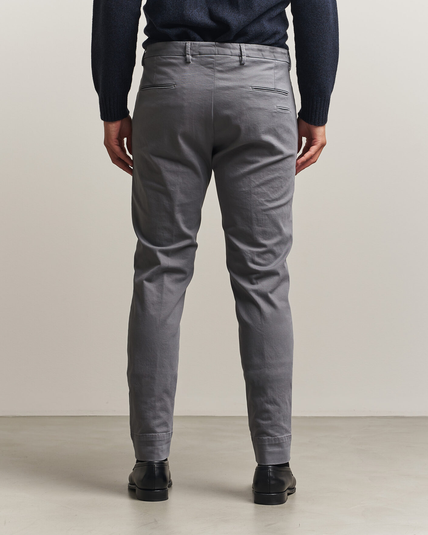 Homme | Pantalons | Briglia 1949 | Slim Fit Cotton Stretch Trousers Grey