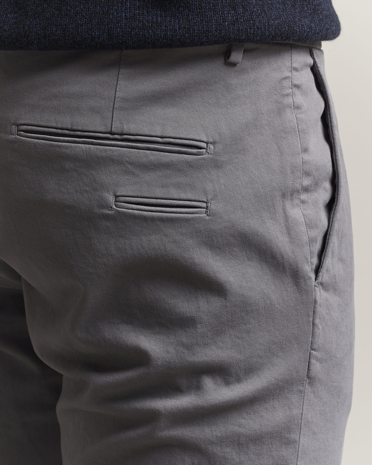 Homme | Pantalons | Briglia 1949 | Slim Fit Cotton Stretch Trousers Grey