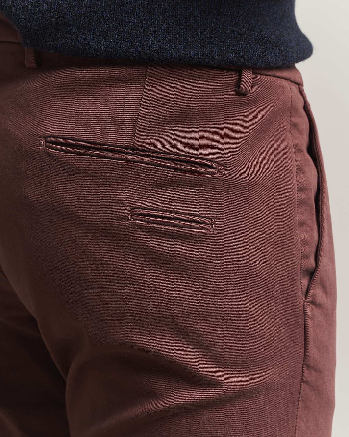 Homme | Pantalons | Briglia 1949 | Slim Fit Cotton Stretch Trousers Burgundy