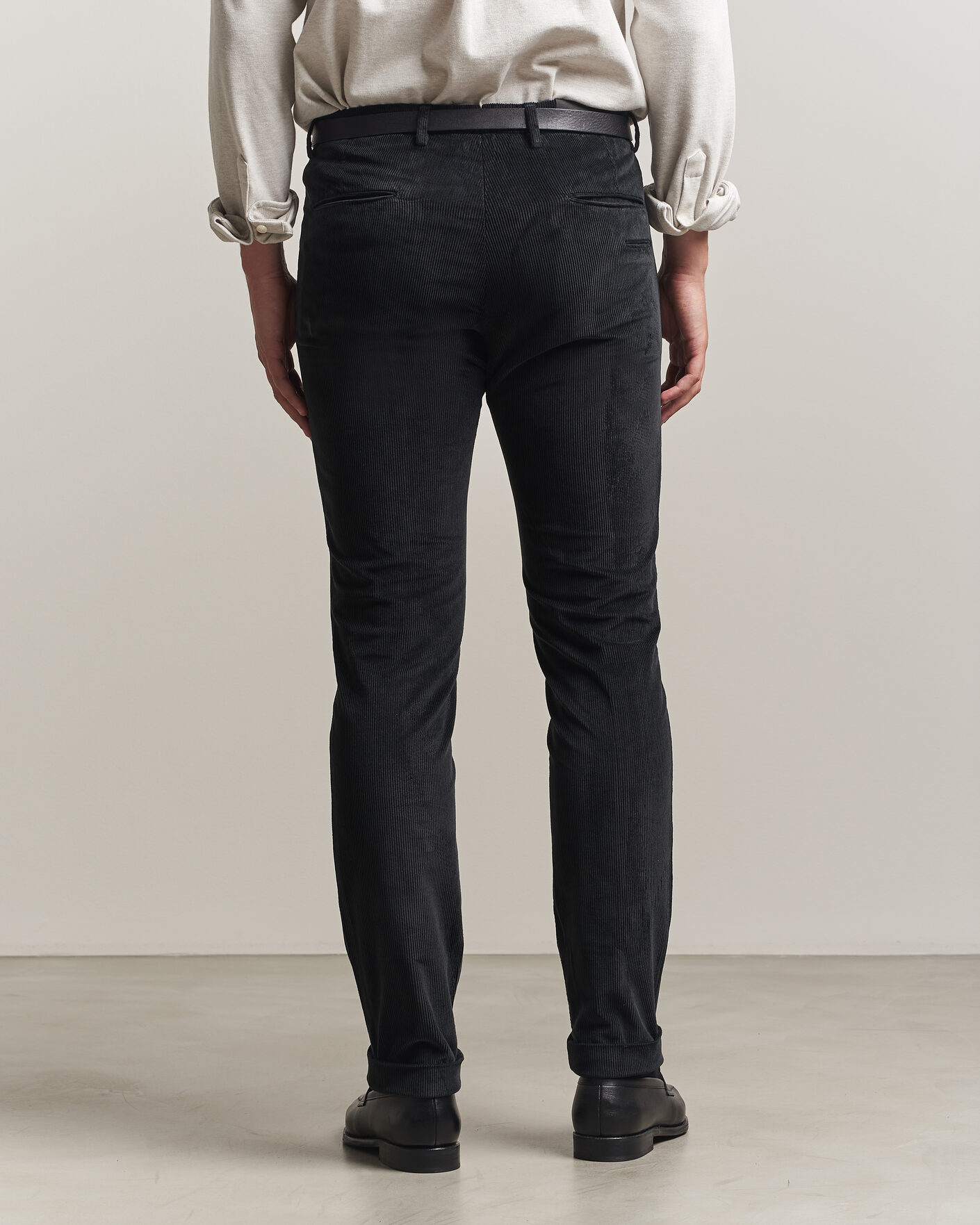 Homme | Pantalons | Briglia 1949 | Slim Fit Corduroy Trousers Black