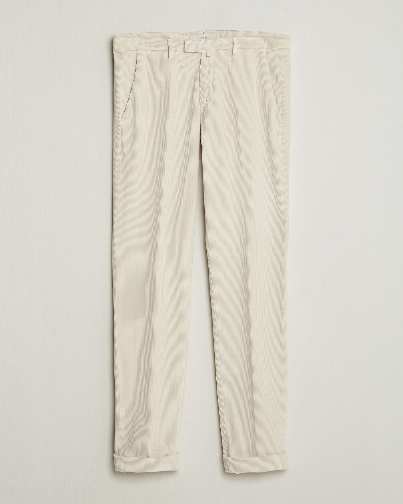 Heren | Broeken | Briglia 1949 | Slim Fit Corduroy Trousers Off White