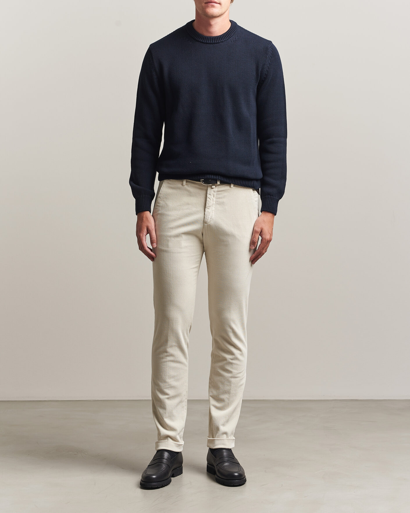 Heren | Broeken | Briglia 1949 | Slim Fit Corduroy Trousers Off White