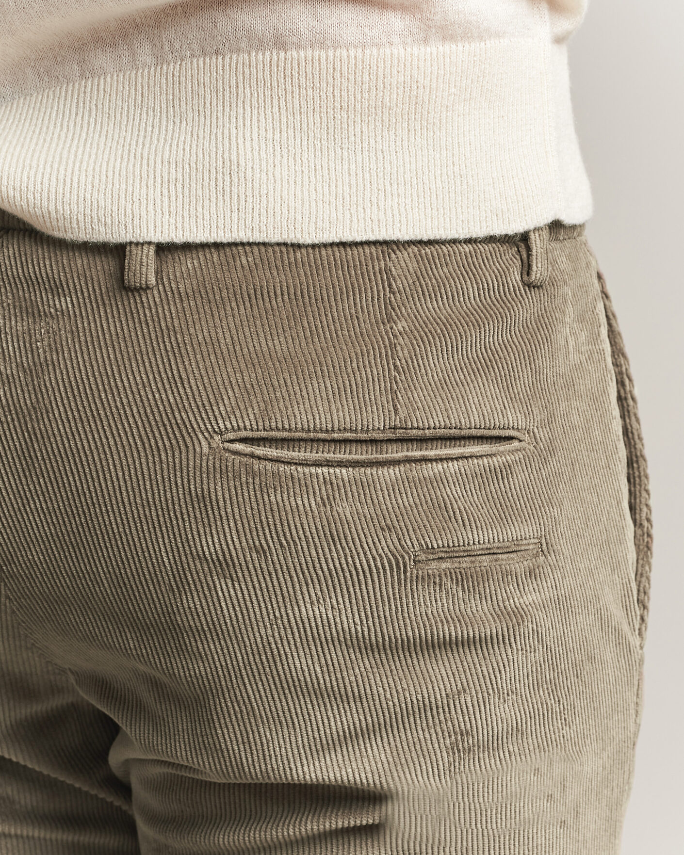 Homme | Pantalons | Briglia 1949 | Slim Fit Corduroy Trousers Taupe