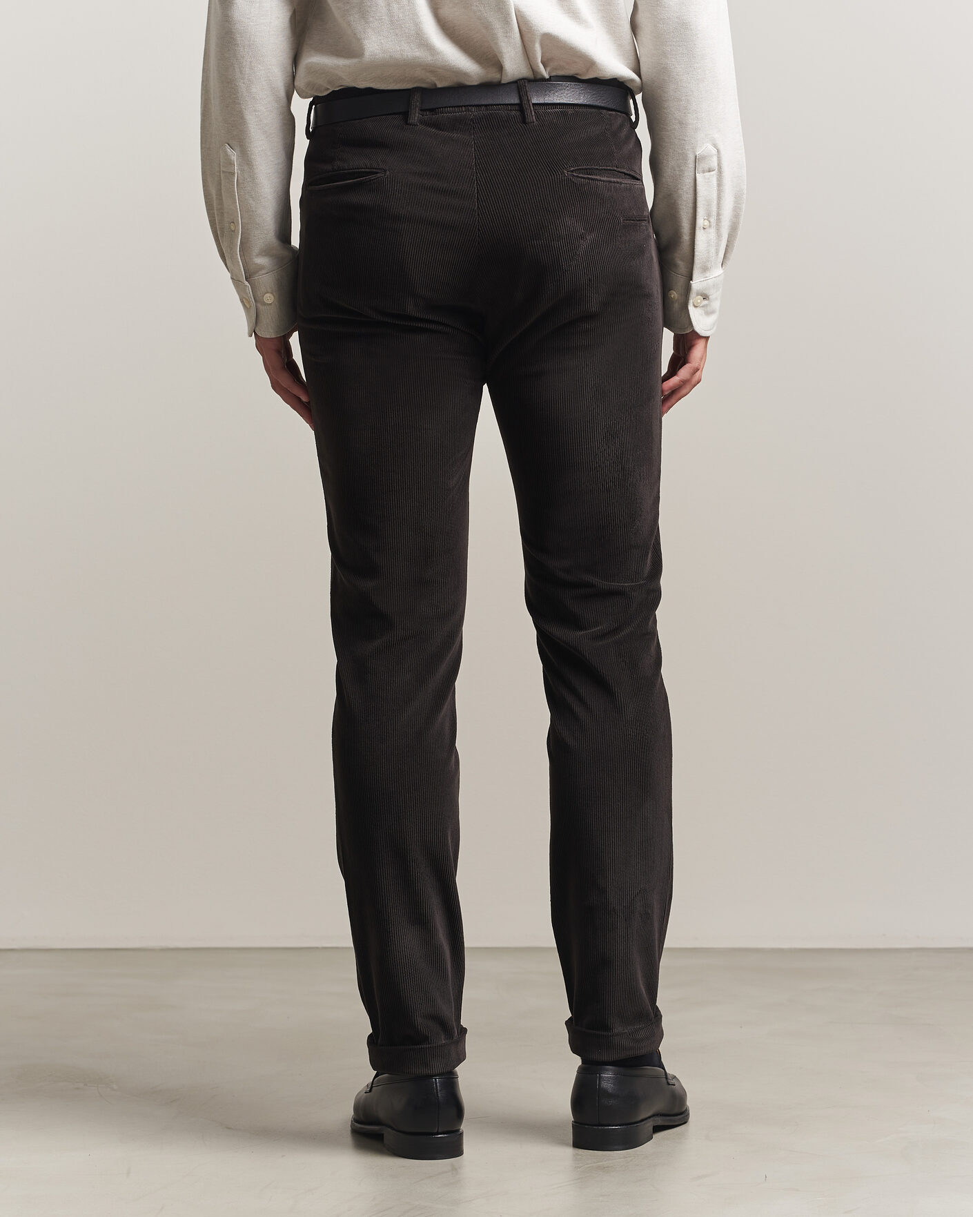 Homme | Pantalons | Briglia 1949 | Slim Fit Corduroy Trousers Dark Brown