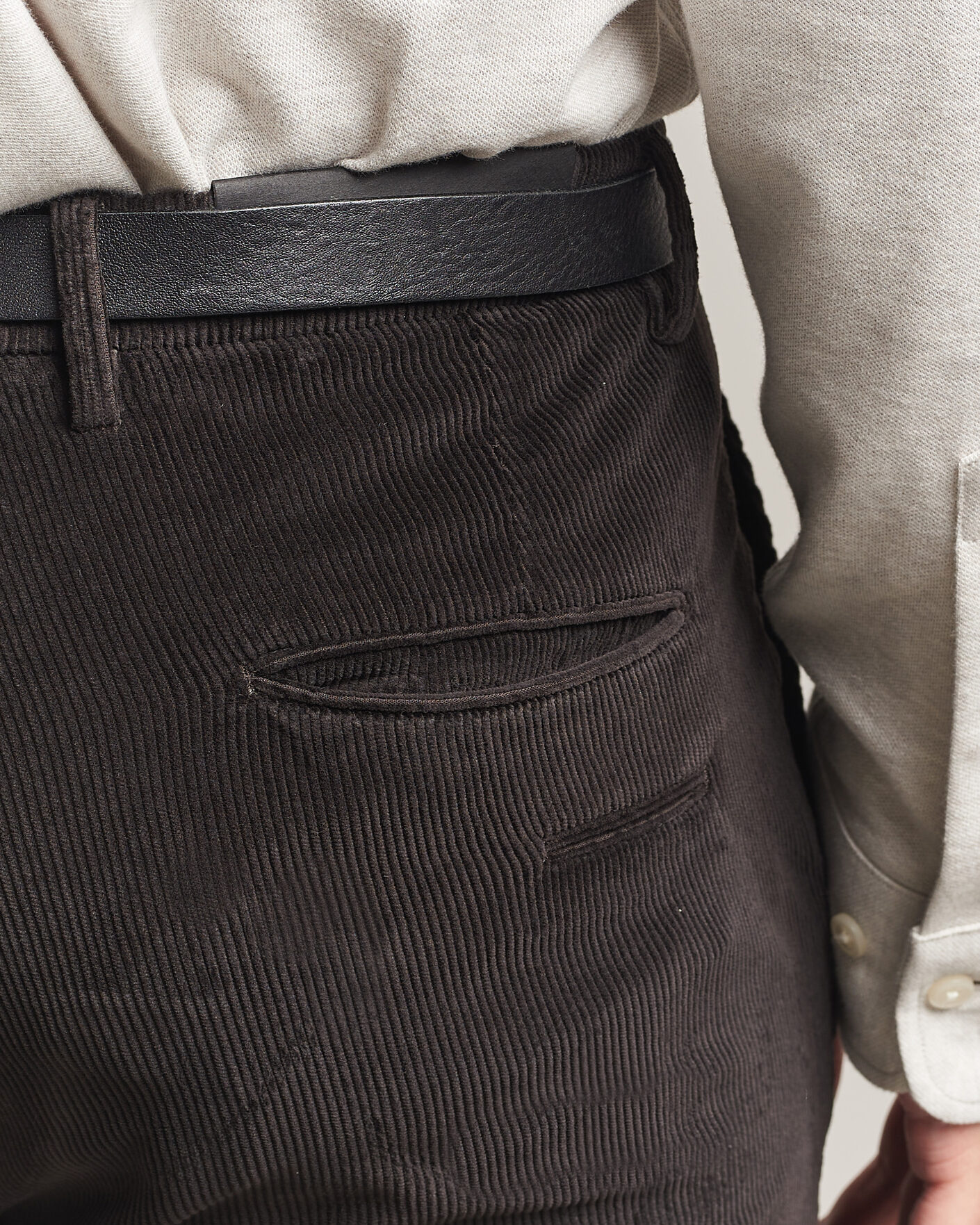 Homme | Pantalons | Briglia 1949 | Slim Fit Corduroy Trousers Dark Brown
