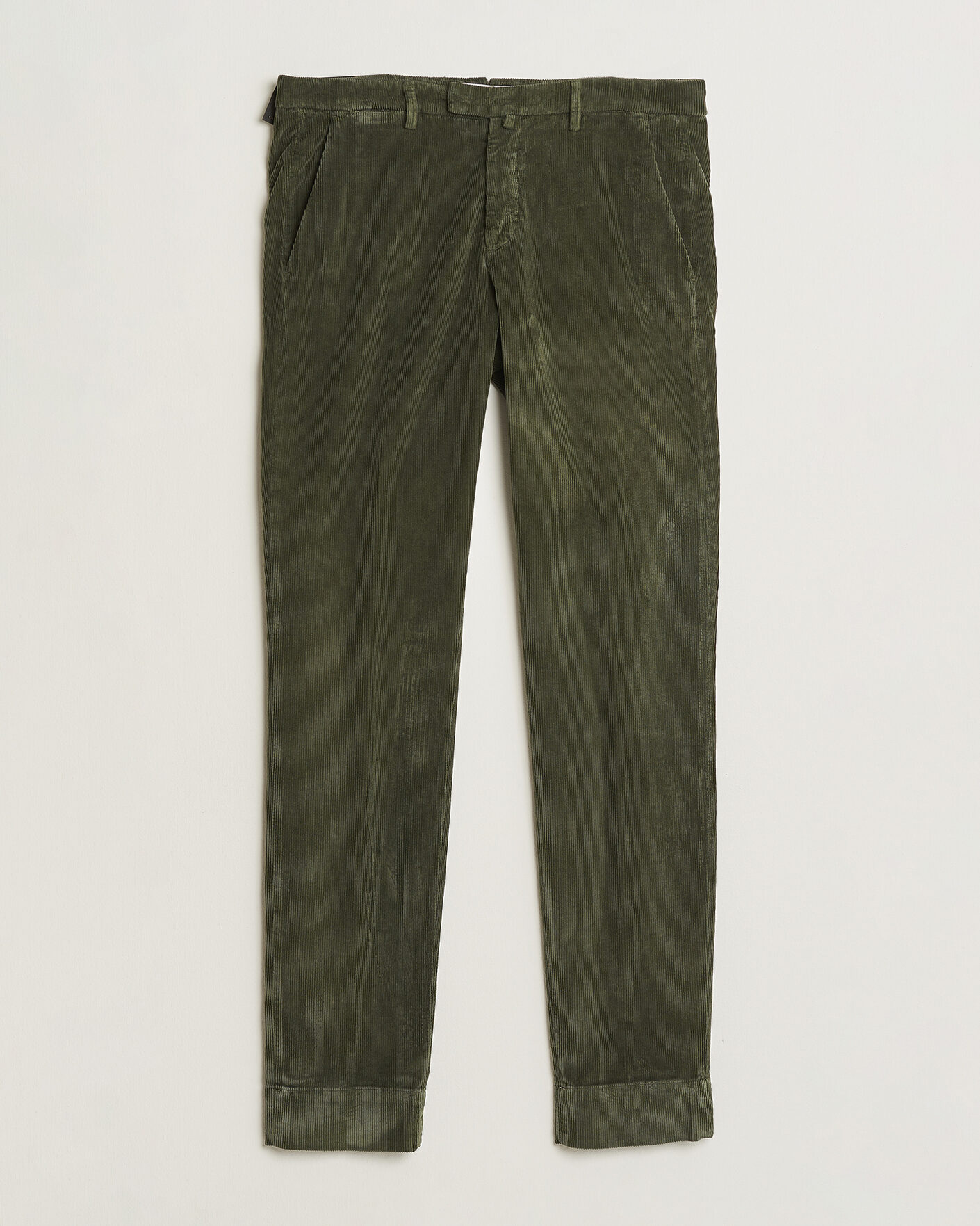 Homme | Pantalons | Briglia 1949 | Slim Fit Corduroy Trousers Dark Green