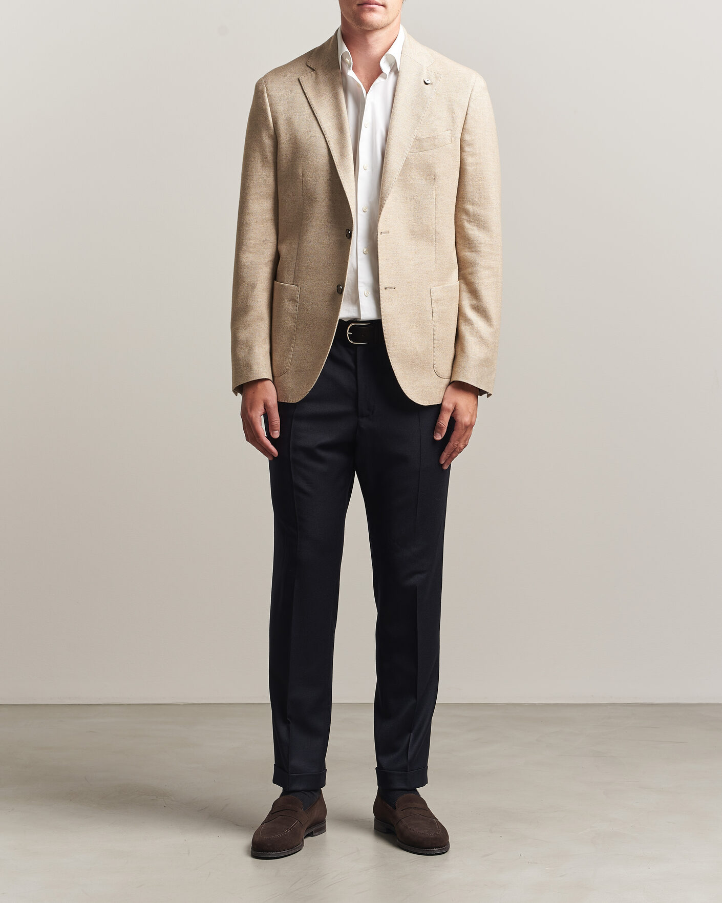 Homme | Pantalons | Briglia 1949 | Isola Stretch Flannel Trousers Navy
