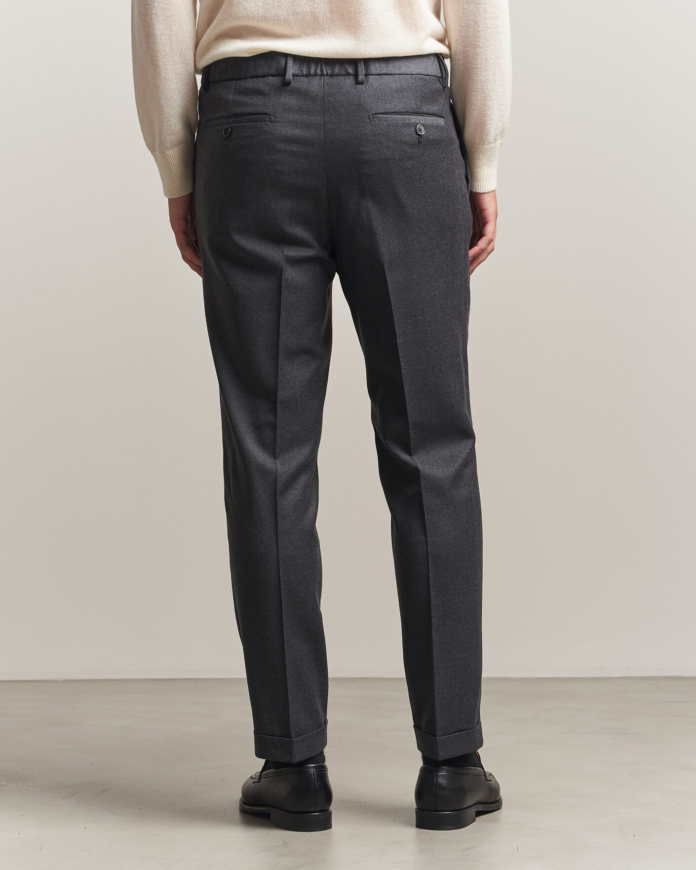 Homme | Pantalons | Briglia 1949 | Isola Stretch Flannel Trousers Grey
