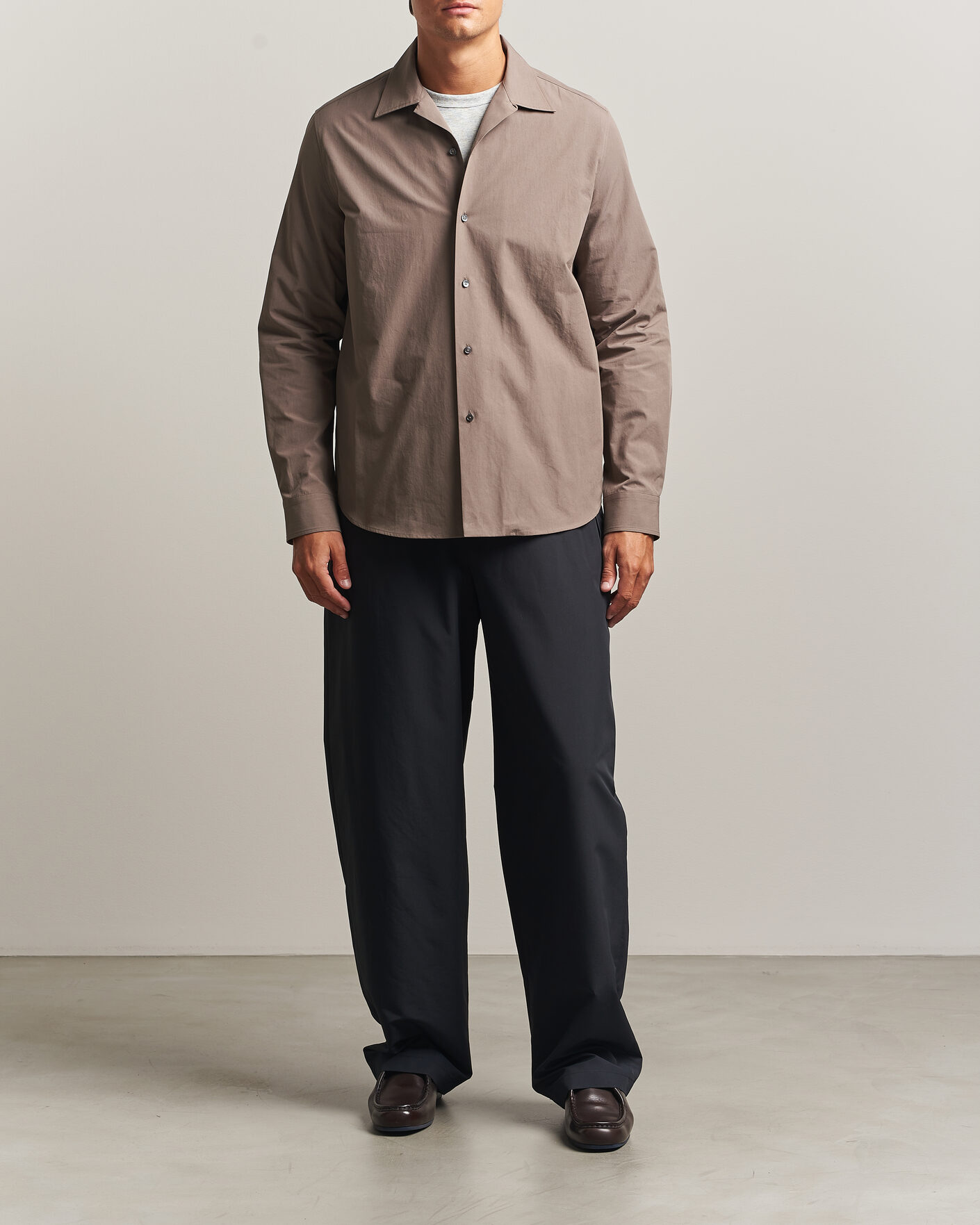 Homme | Chemises | Jil Sander | Crispy Washed Cotton Shirt Taupe