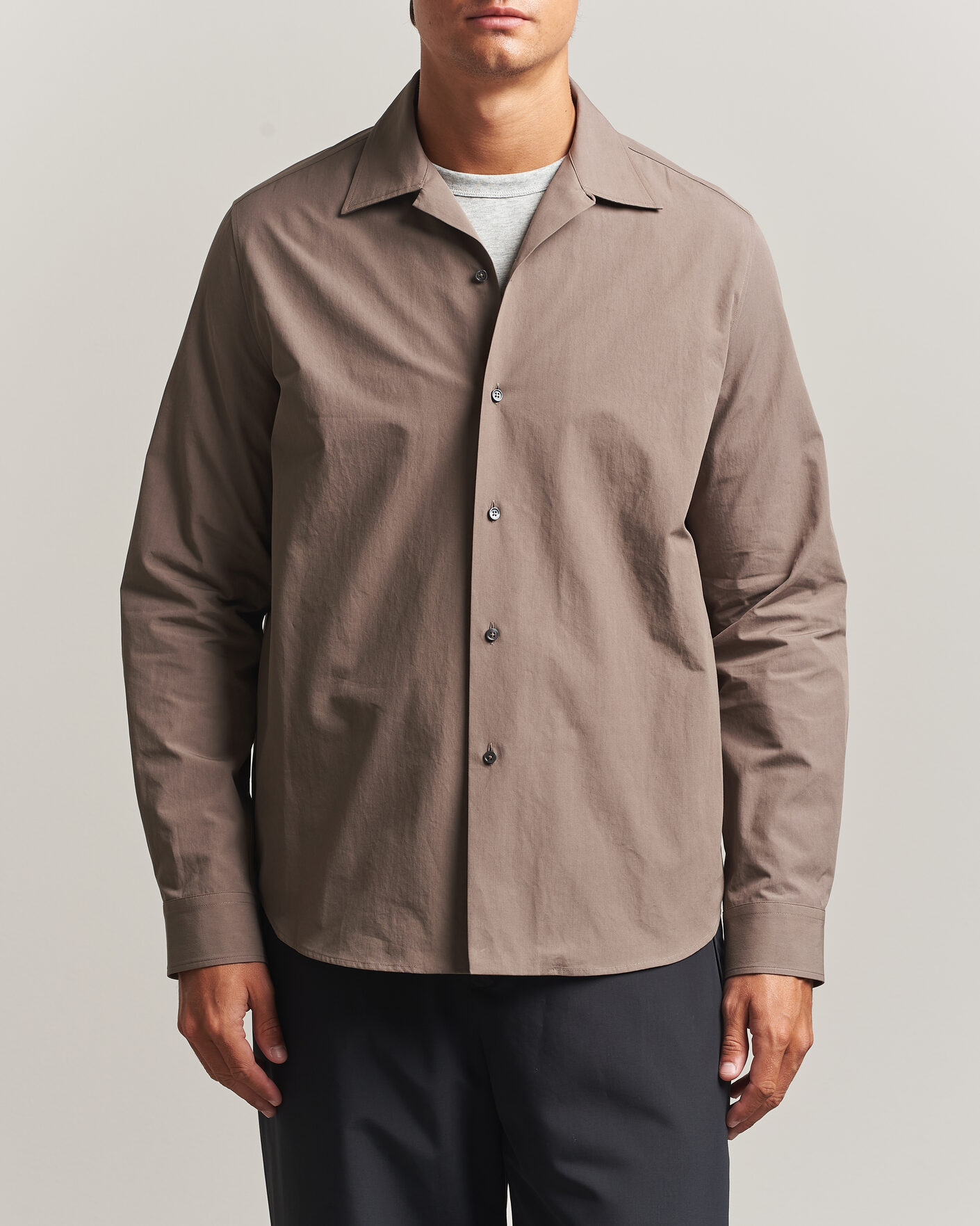 Homme | Chemises | Jil Sander | Crispy Washed Cotton Shirt Taupe