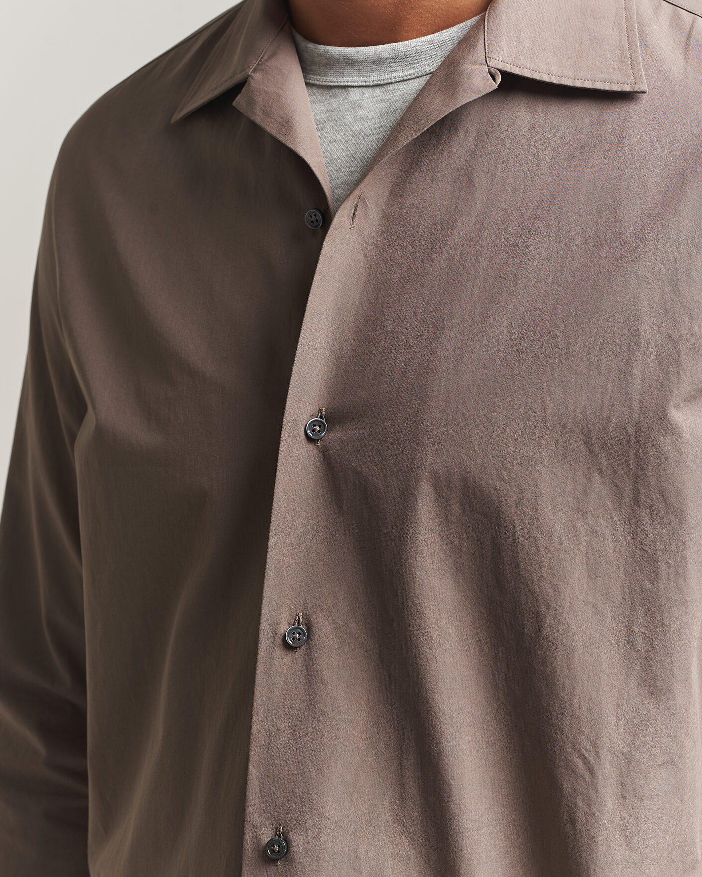Homme | Chemises | Jil Sander | Crispy Washed Cotton Shirt Taupe