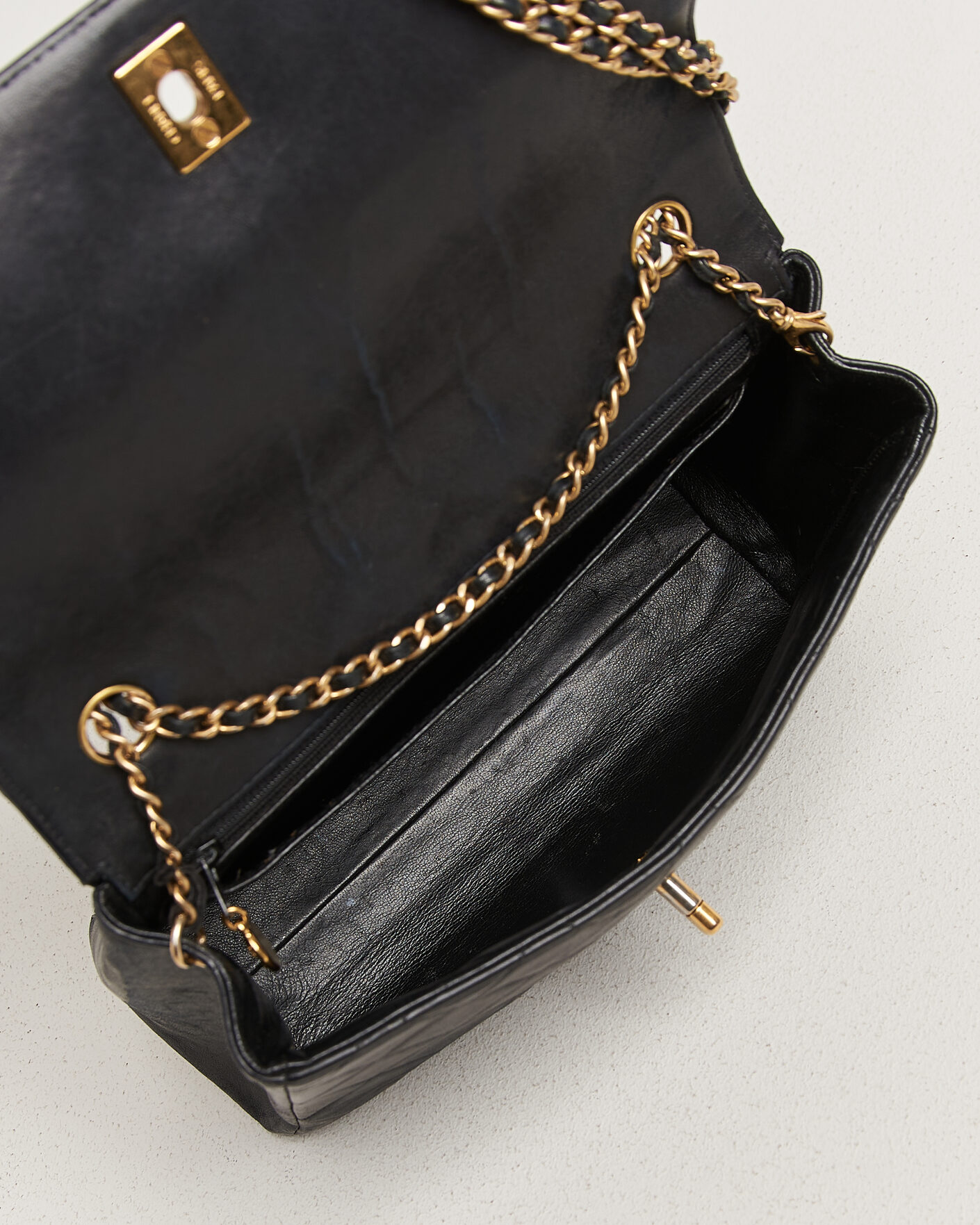 Heren | Pre-Owned & Vintage Bags | Chanel Pre-Owned | Single Flap Bag Lambskin Black