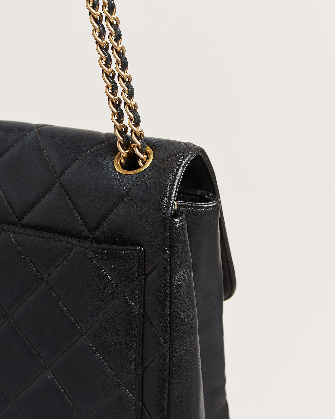 Heren | Pre-Owned & Vintage Bags | Chanel Pre-Owned | Single Flap Bag Lambskin Black
