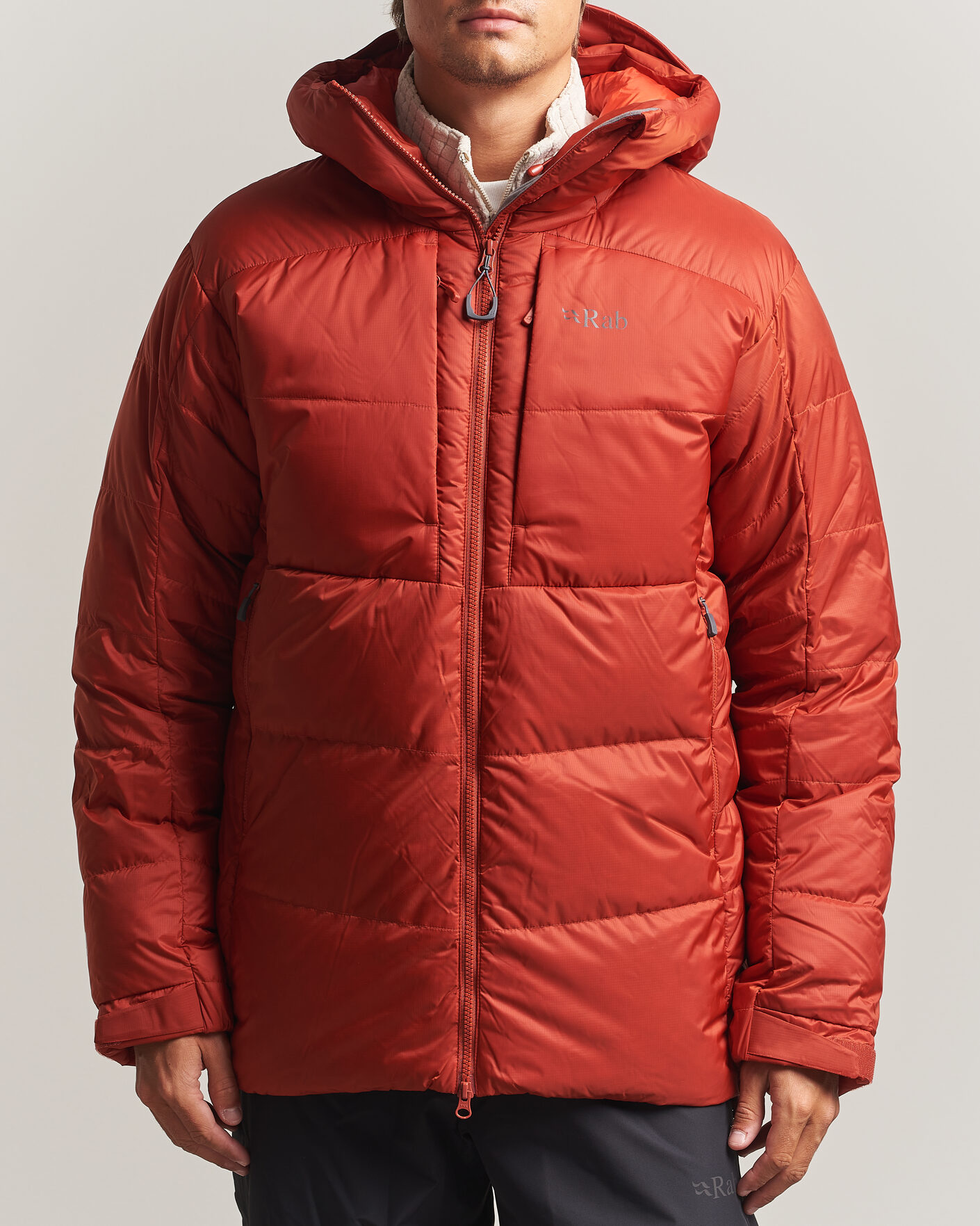 Homme | Manteaux Et Vestes | Rab | Positron Pro Hoody Down Jacket Tuscan Red