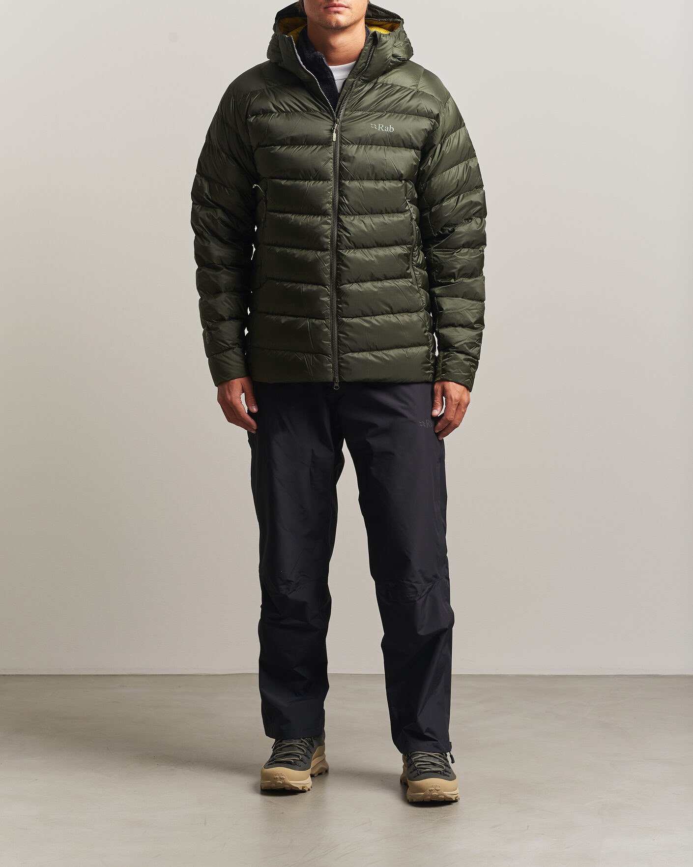 Homme | Manteaux Et Vestes | Rab | Electron Pro Hoody Mid Down Jacket Army 