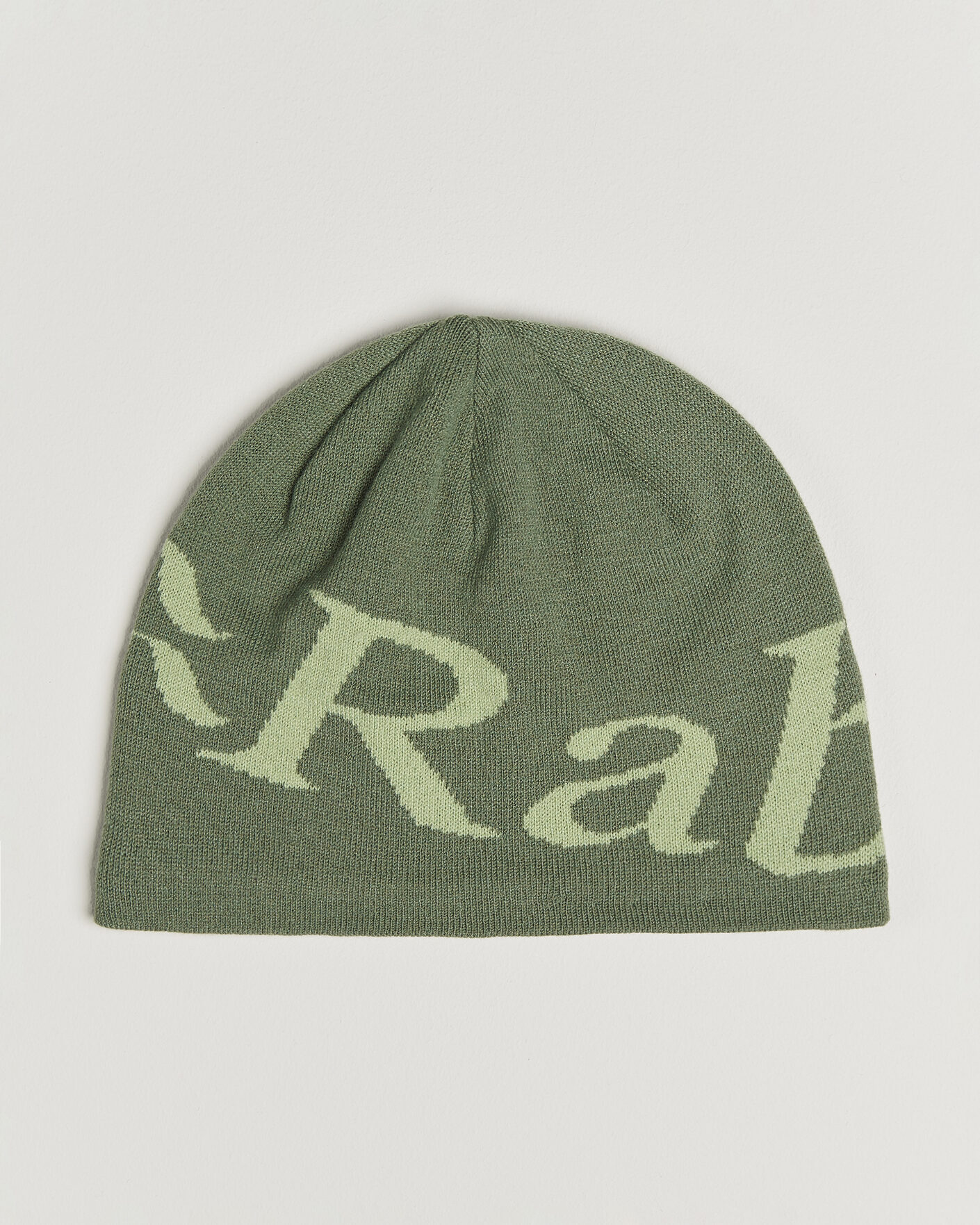 Homme | Bonnets | Rab | Logo Beanie Dark Fig Green/Fig Green