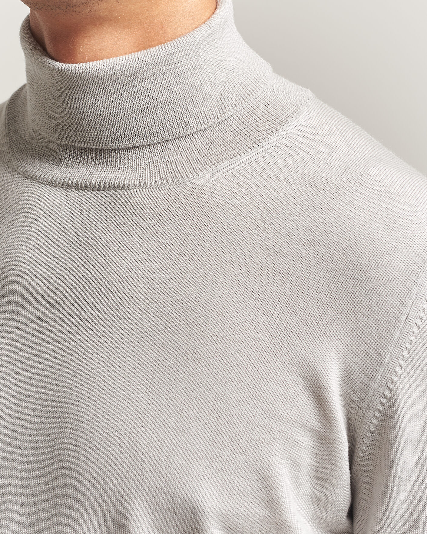 Heren | Truien | Gran Sasso | Merino Fashion Fit Rollneck Light Beige