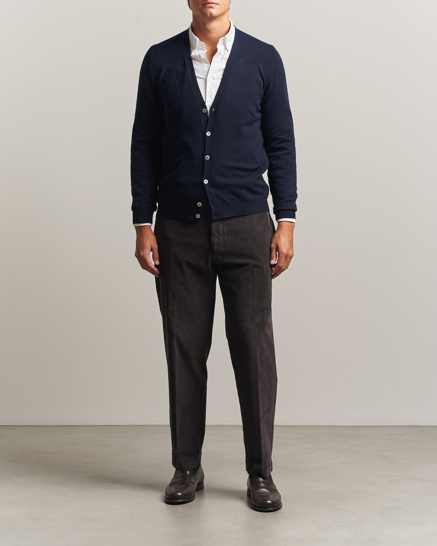 Heren | Truien | Gran Sasso | Wool/Cashmere Cardigan Navy