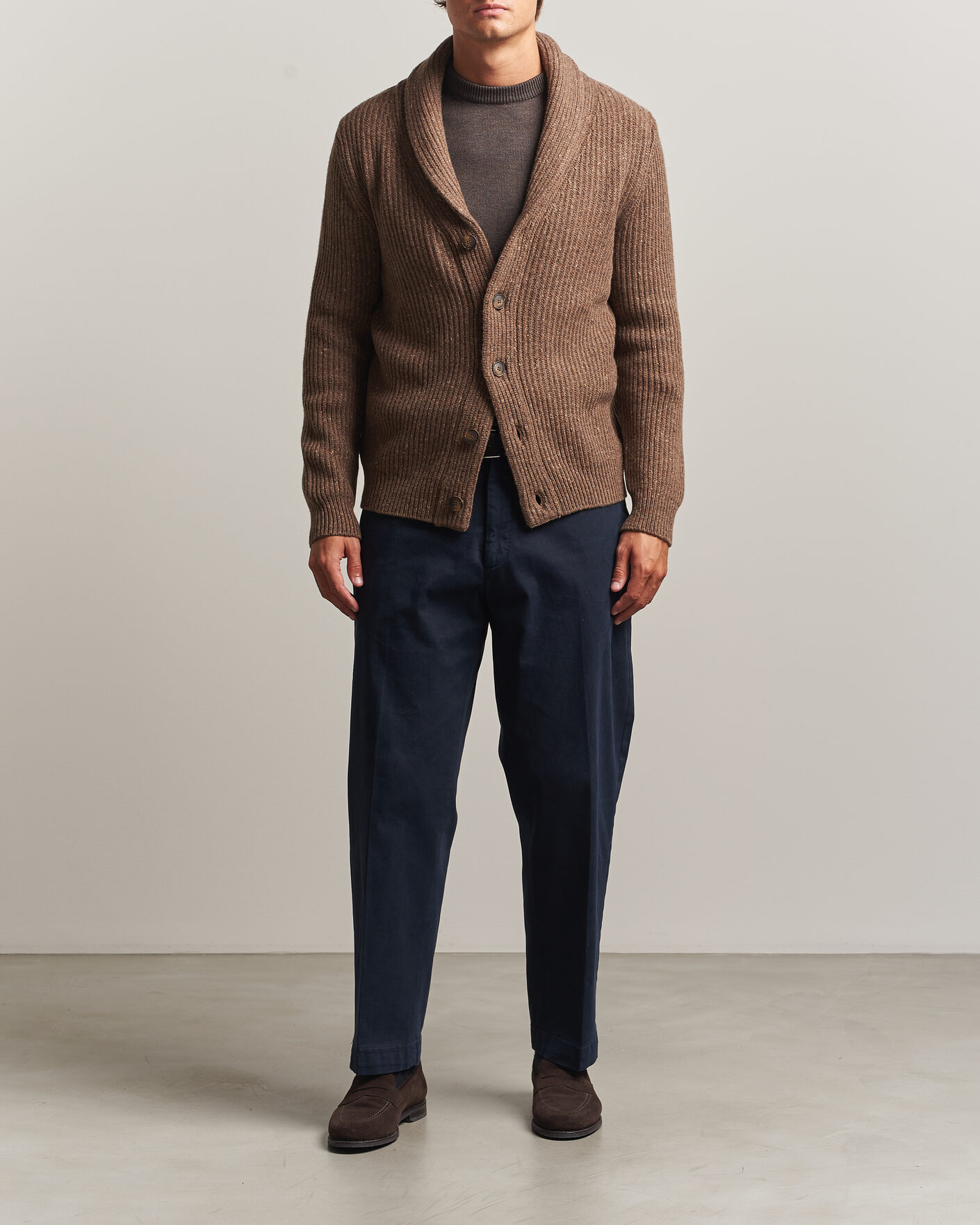 Homme | Pulls Et Tricots | Gran Sasso | Wool/Cashmere Donegal Cardigan Brown