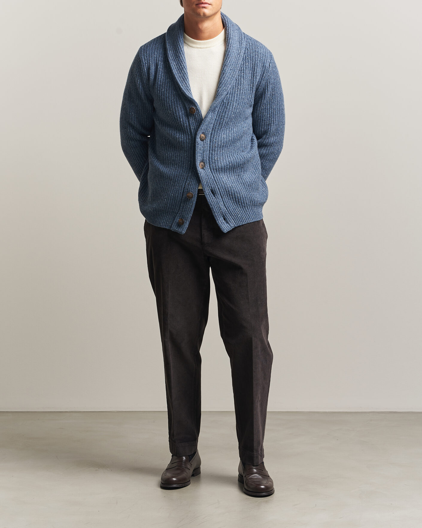 Homme | Pulls Et Tricots | Gran Sasso | Wool/Cashmere Donegal Cardigan Blue
