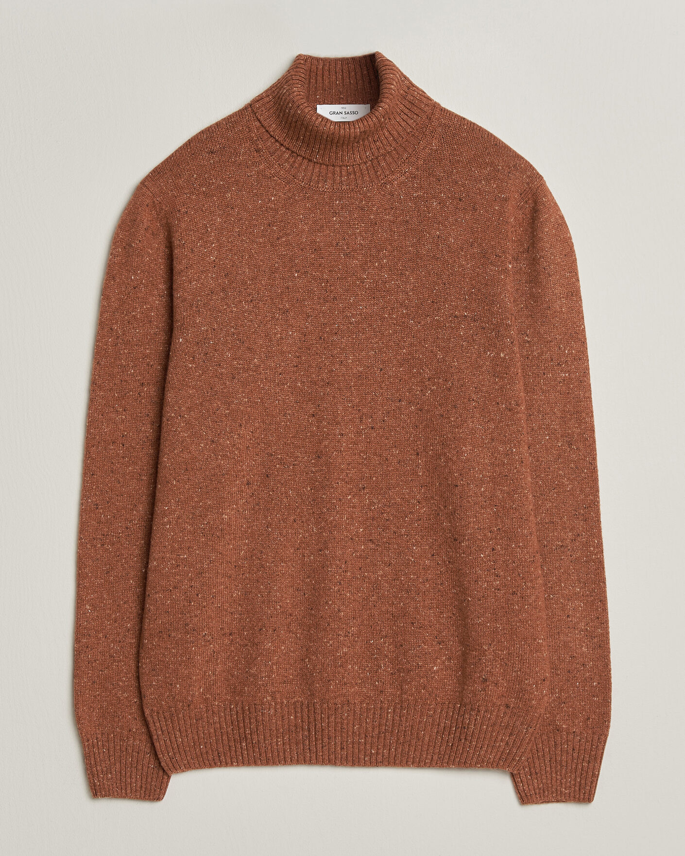 Homme | Pulls Et Tricots | Gran Sasso | Wool/Cashmere Donegal Rollneck Rust Orange