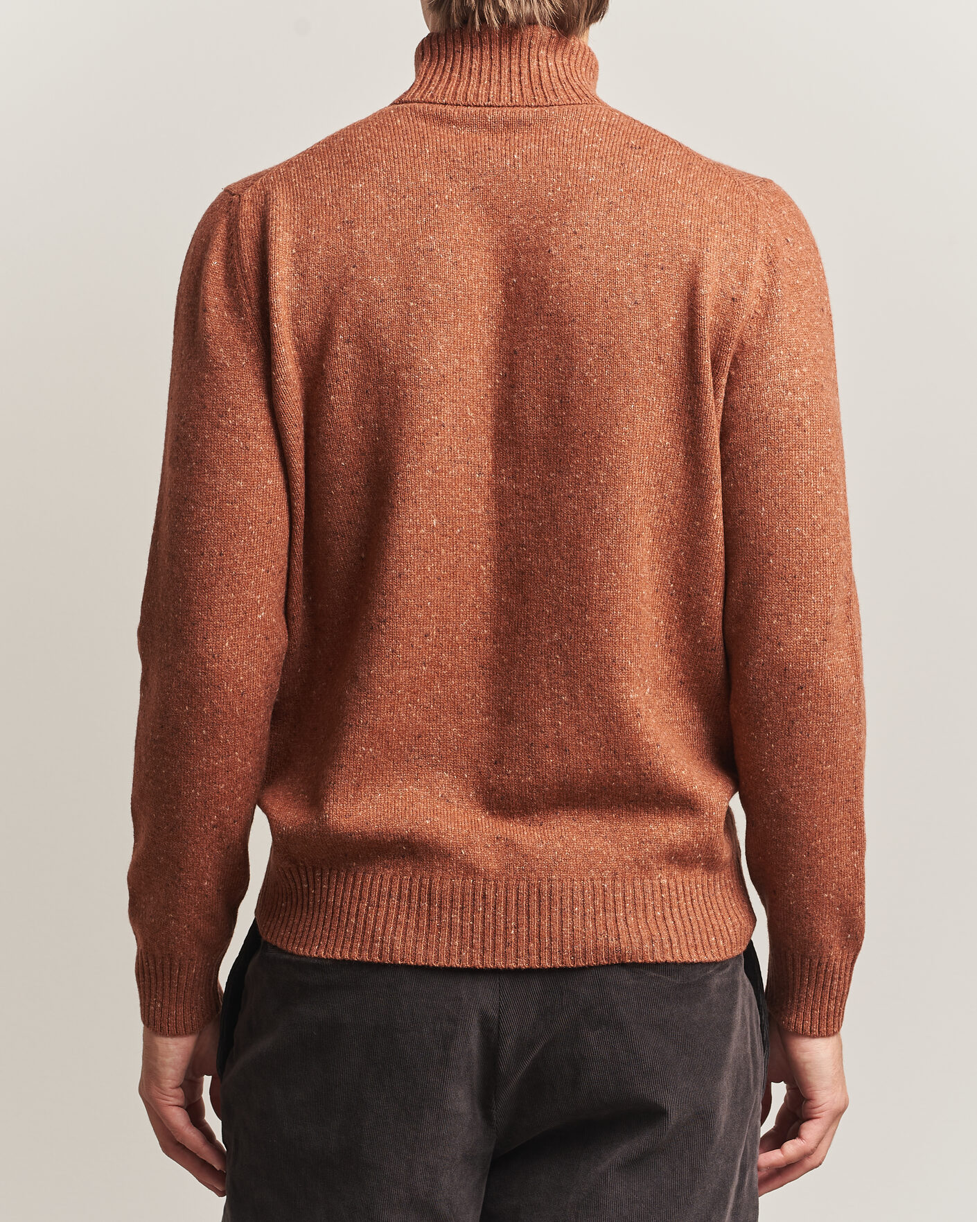 Homme | Pulls Et Tricots | Gran Sasso | Wool/Cashmere Donegal Rollneck Rust Orange