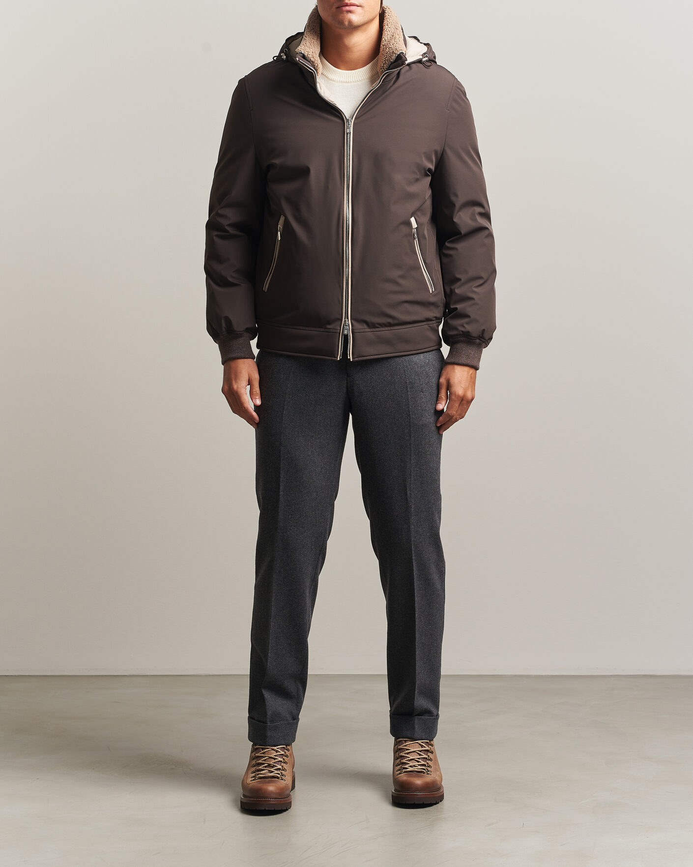 Heren | Jassen | Brunello Cucinelli | Padded Jacket Dark Brown