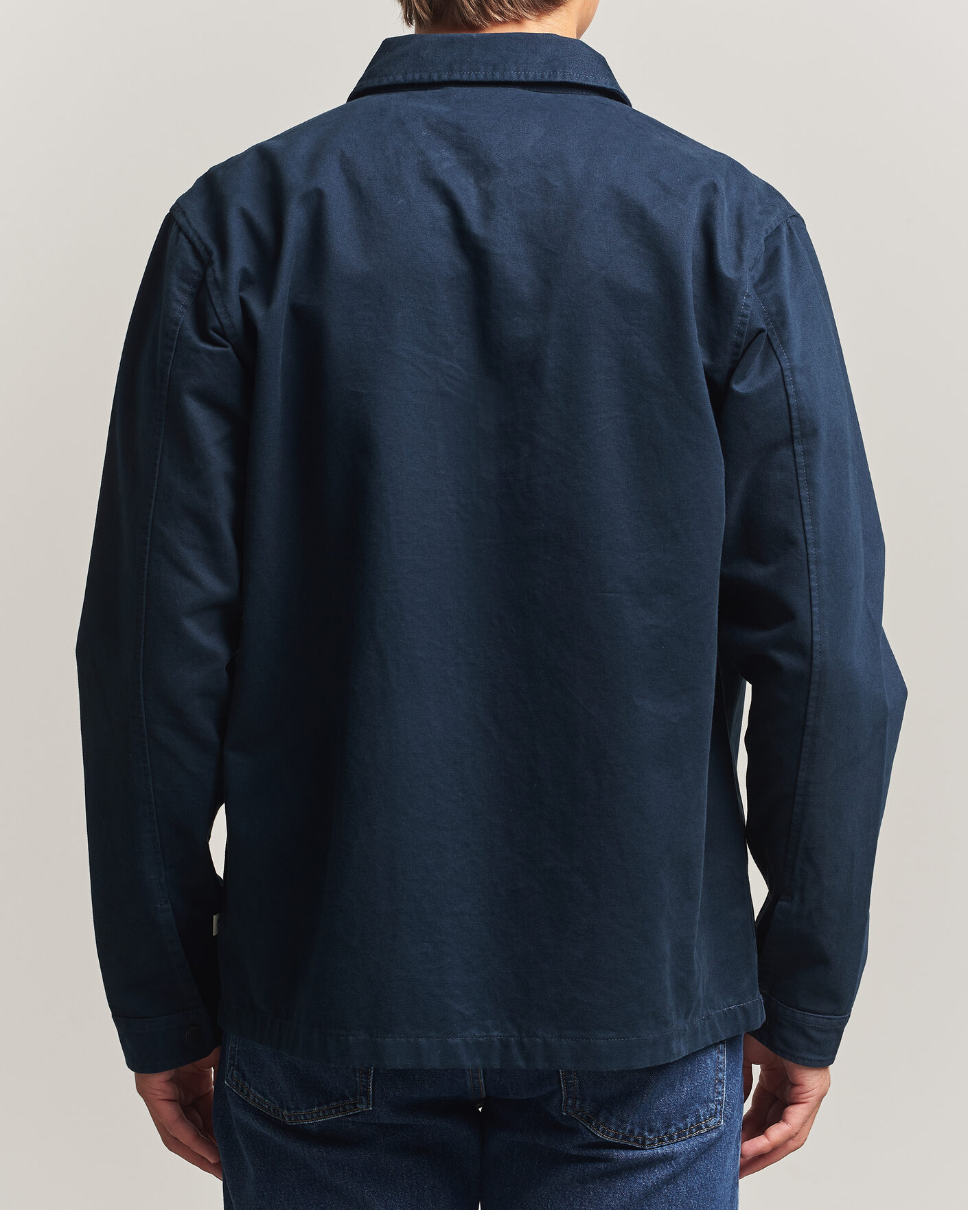 Heren | Overhemden | KnowledgeCotton Apparel | Twill Zip Overshirt Total Eclipse