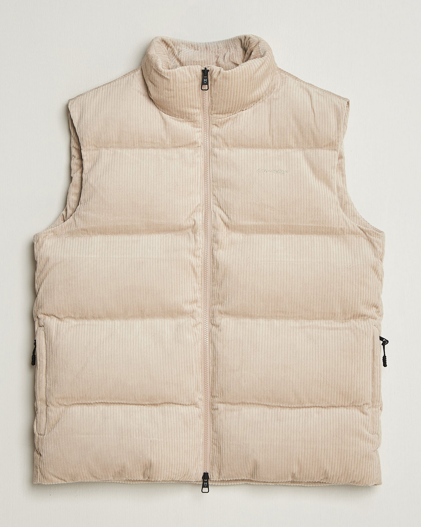 Homme | Gilets | KnowledgeCotton Apparel | Corduroy Puffer Vest Light Feather Grey