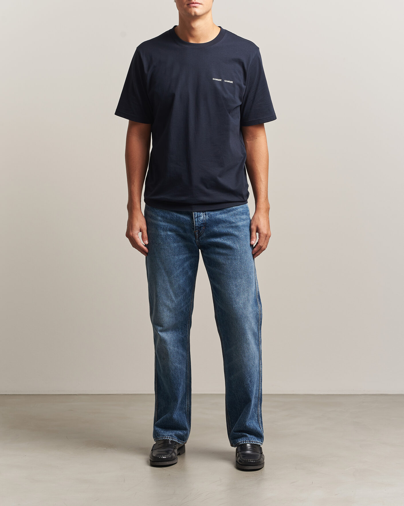 Heren | T-shirts | Samsøe Samsøe | Thomas Cotton T-Shirt Salute Navy
