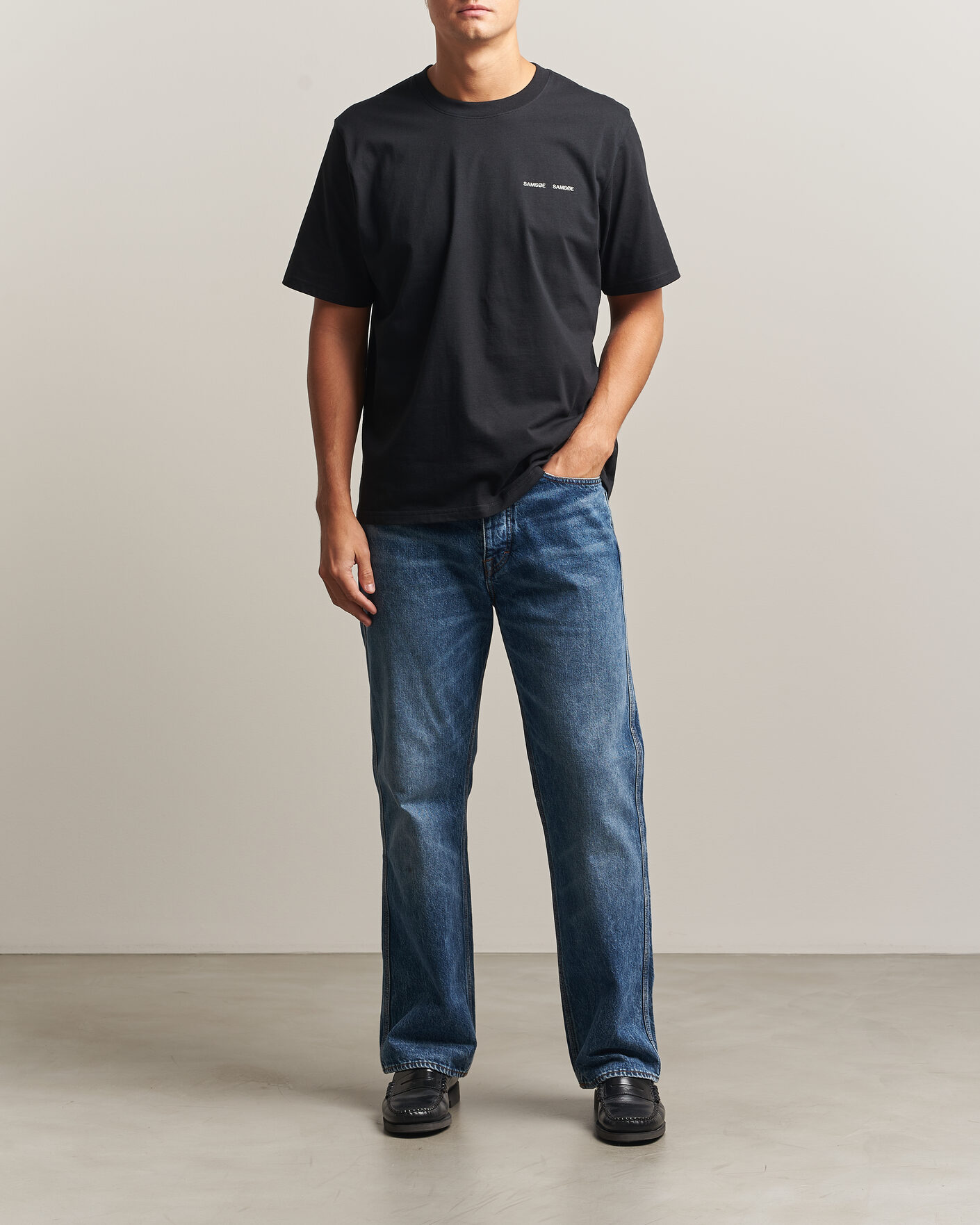 Homme | T-shirts | Samsøe Samsøe | Thomas Cotton T-Shirt Black