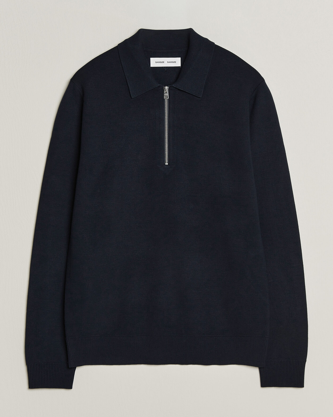 Heren | Truien | Samsøe Samsøe | Matt Half Zip Polo Sky Captain