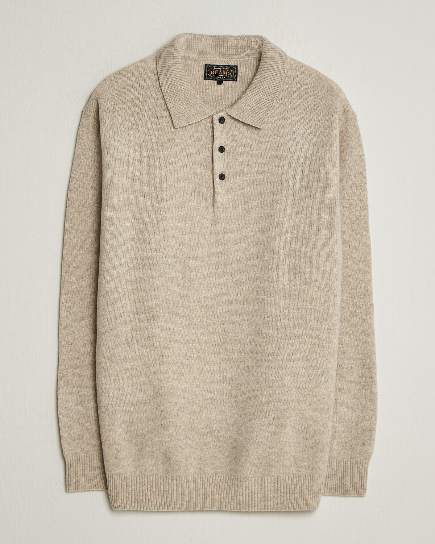 Homme | Pulls Et Tricots | BEAMS PLUS | Knitted Wool Polo Beige