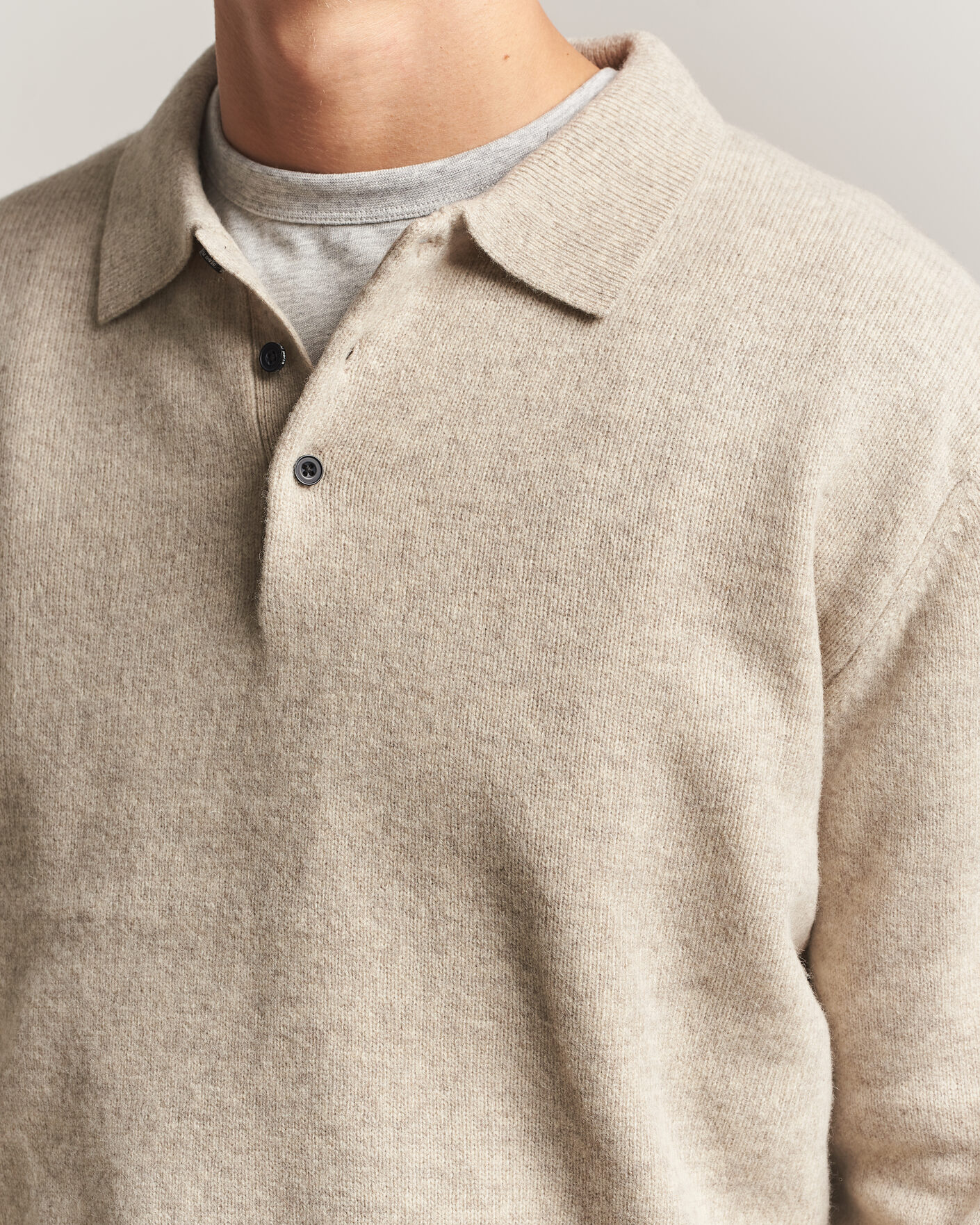 Homme | Pulls Et Tricots | BEAMS PLUS | Knitted Wool Polo Beige