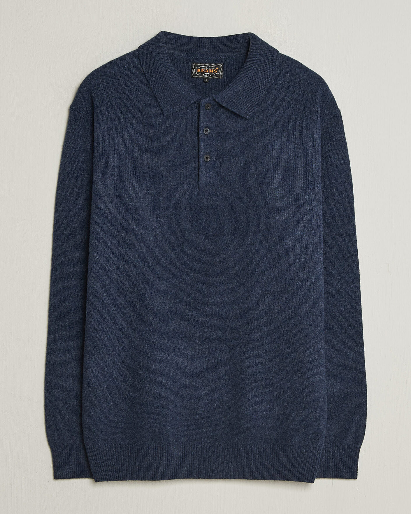 Homme | Pulls Et Tricots | BEAMS PLUS | Knitted Wool Polo Navy