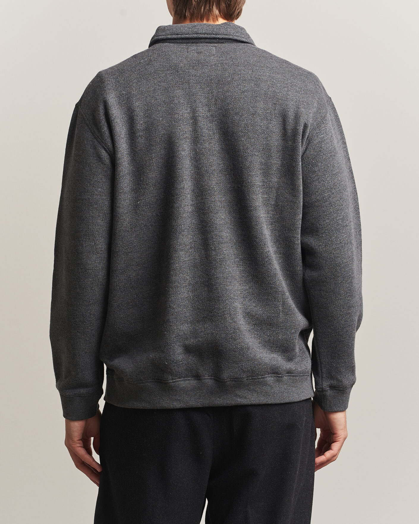 Homme | Pulls Et Tricots | BEAMS PLUS | Wool/Cotton Half Zip Charcoal