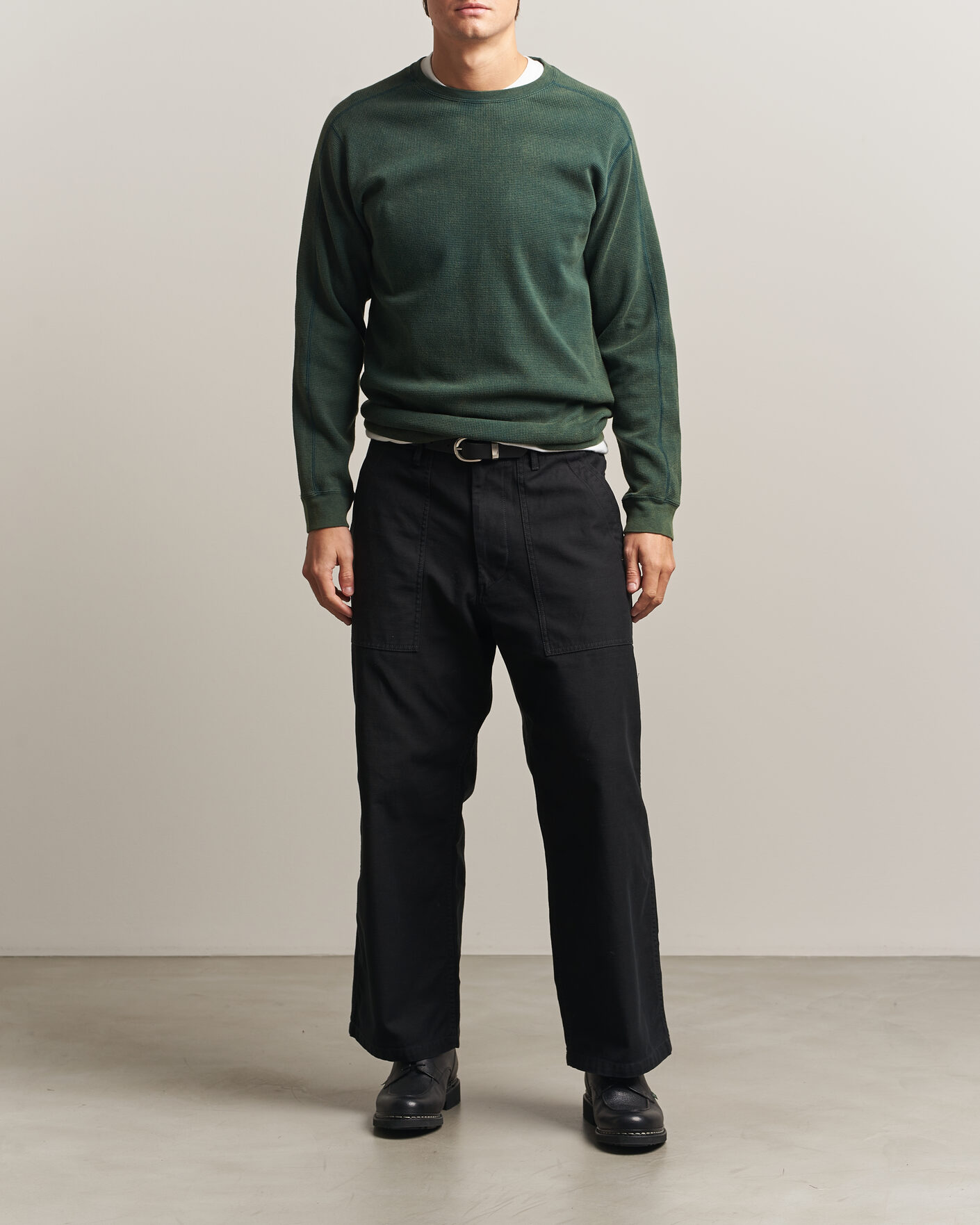 Homme | T-shirts | BEAMS PLUS | Fade Thermal Crew Green