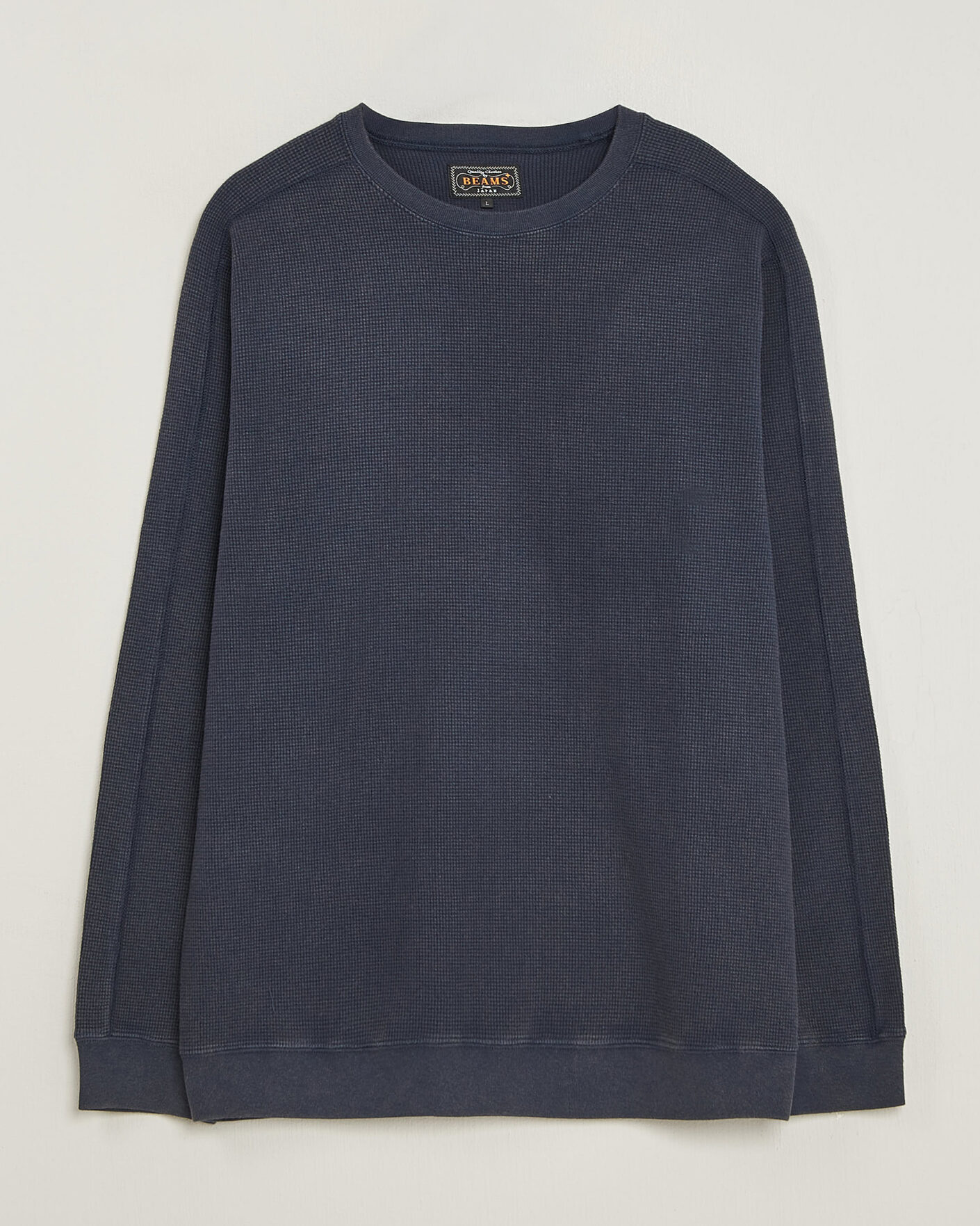 Heren | T-shirts | BEAMS PLUS | Fade Thermal Crew Navy