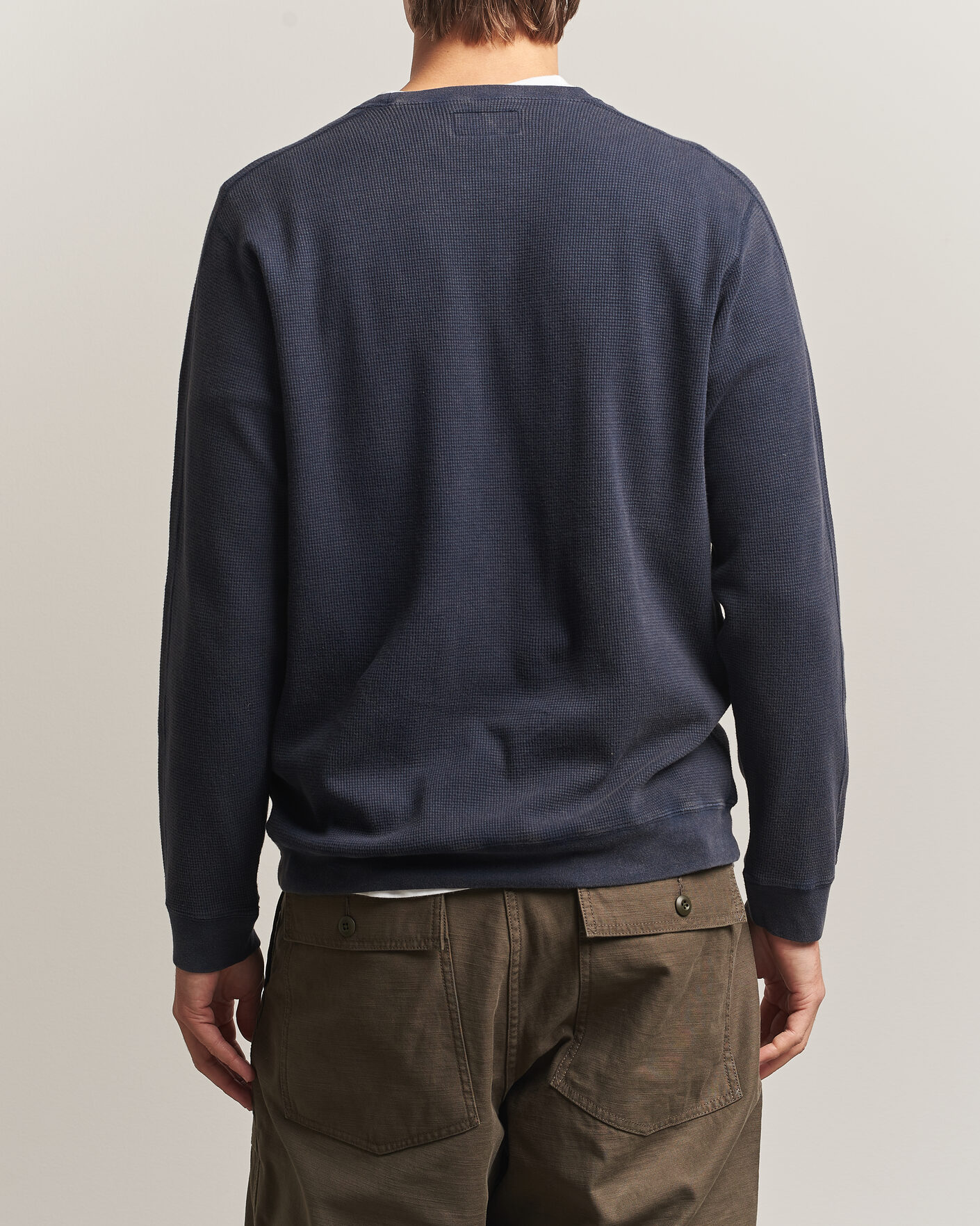 Heren | T-shirts | BEAMS PLUS | Fade Thermal Crew Navy