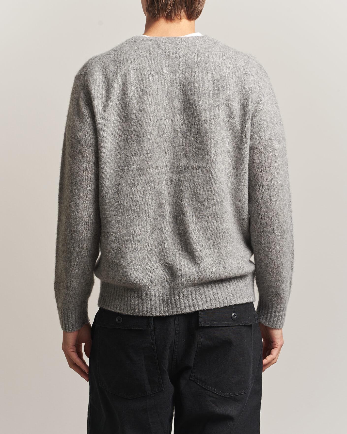 Homme | Pulls Et Tricots | BEAMS PLUS | Cashmere/Silk Crew Neck Grey Melange
