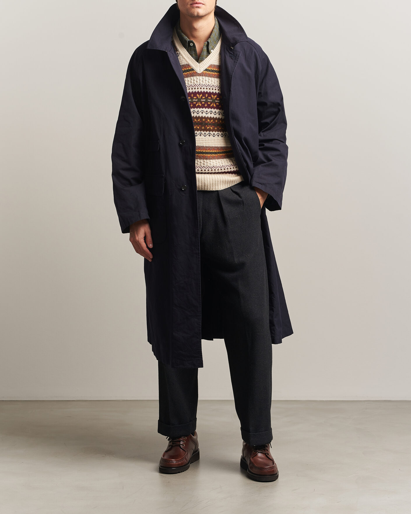 Heren | Jassen | BEAMS PLUS | Oxford Over Coat Navy