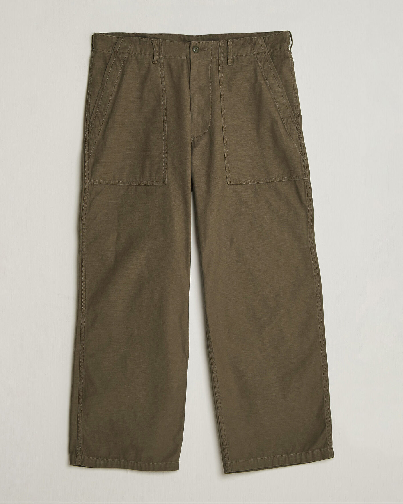 Homme | Pantalons | BEAMS PLUS | MIL Utility Sateen Trousers Olive Brown