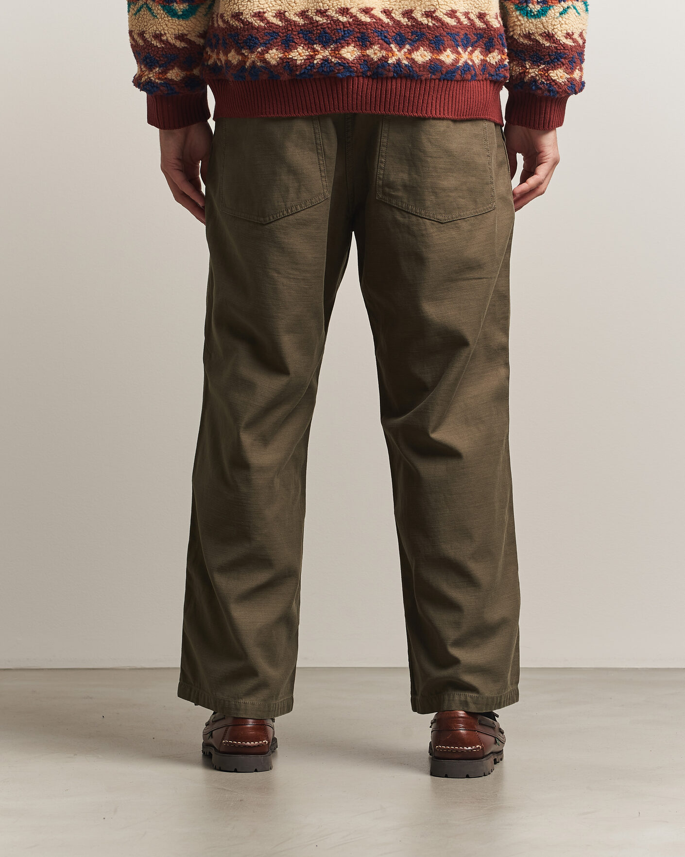 Homme | Pantalons | BEAMS PLUS | MIL Utility Sateen Trousers Olive Brown