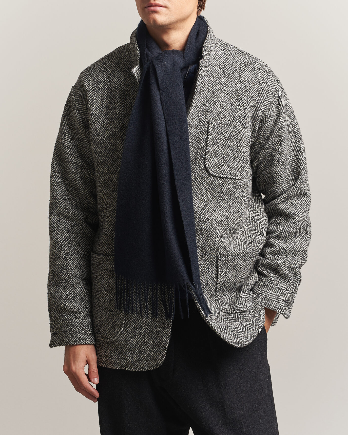 Homme | Écharpes | BEAMS PLUS | Cashmere Scarf Navy