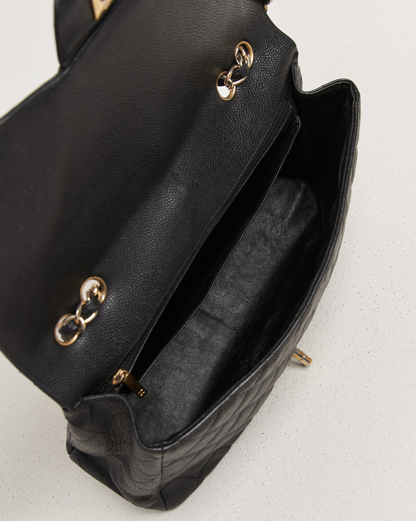 Heren | Pre-Owned & Vintage Bags | Chanel Pre-Owned | Classic Jumbo Single Flap Bag Caviar Black
