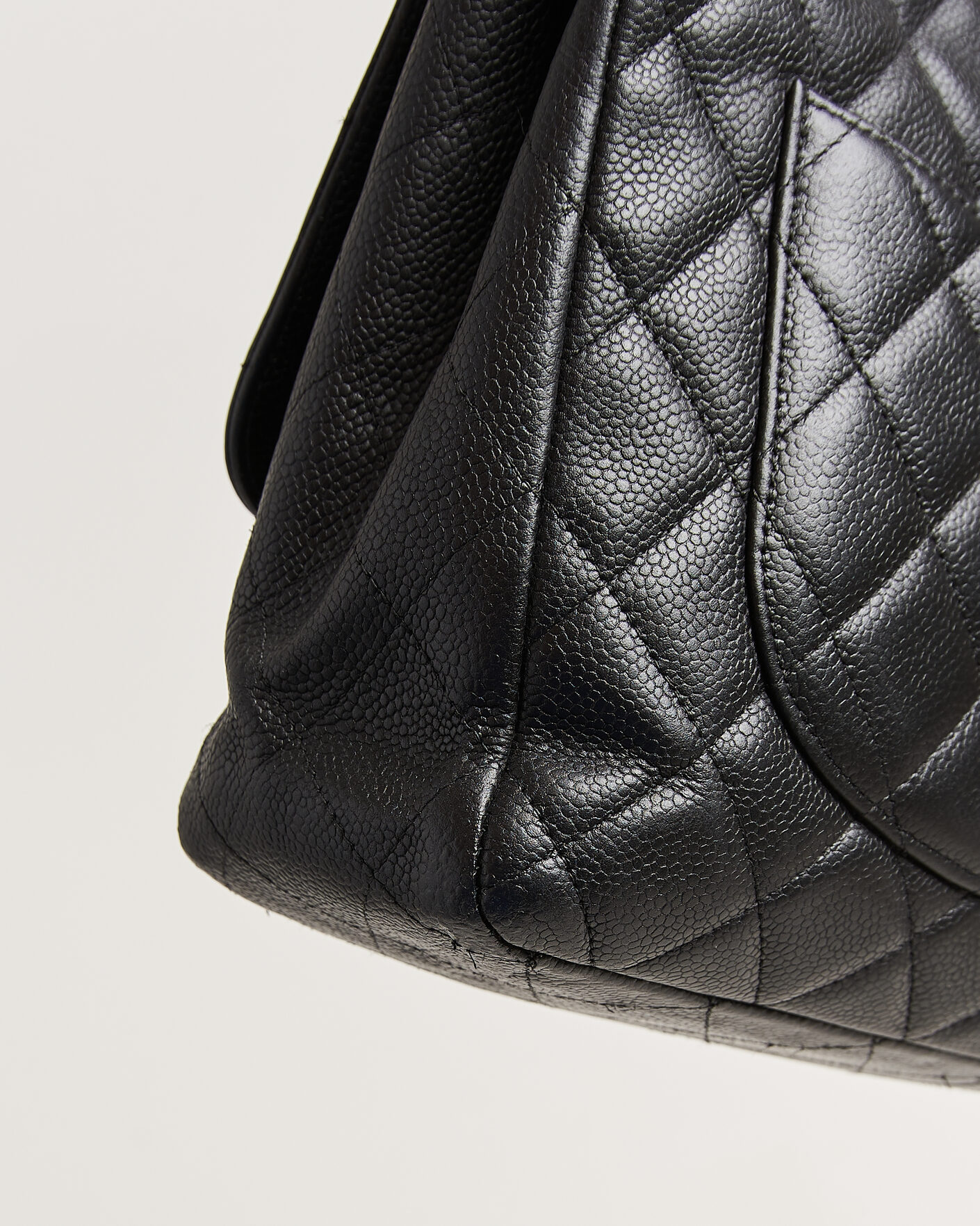 Heren | Pre-Owned & Vintage Bags | Chanel Pre-Owned | Classic Jumbo Single Flap Bag Caviar Black
