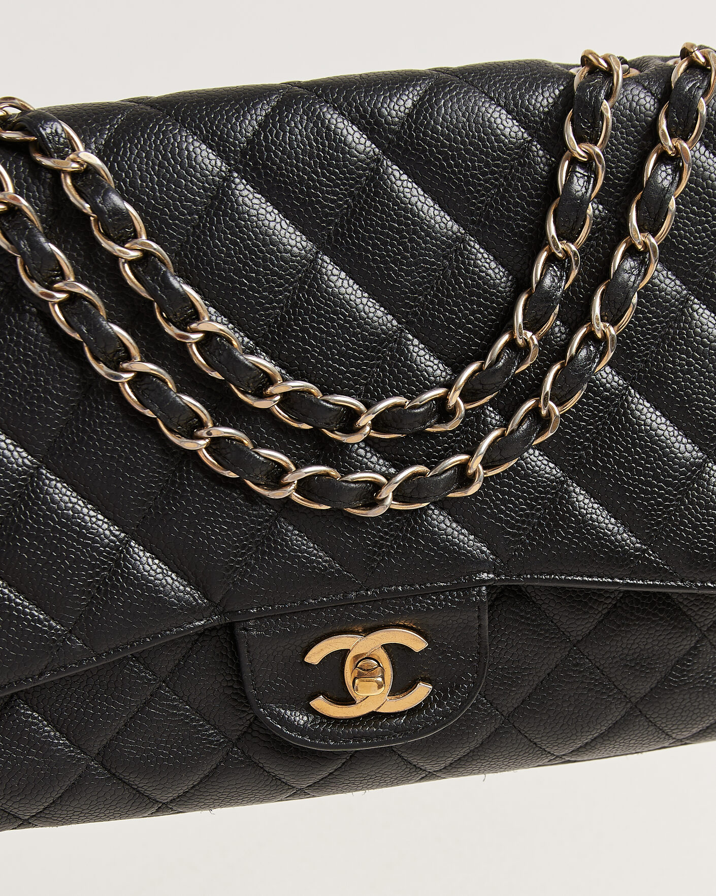 Heren | Pre-Owned & Vintage Bags | Chanel Pre-Owned | Classic Jumbo Single Flap Bag Caviar Black