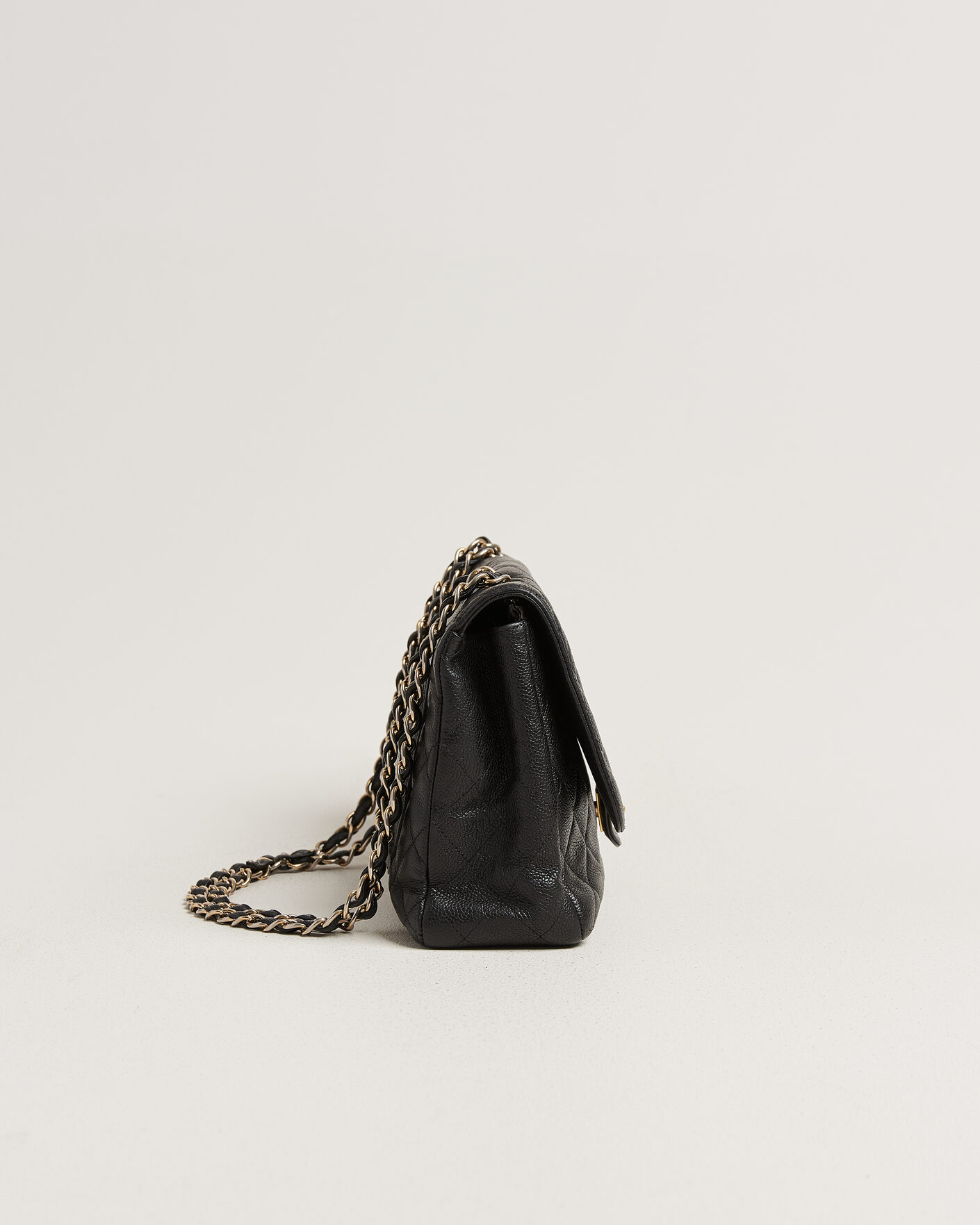 Heren | Pre-Owned & Vintage Bags | Chanel Pre-Owned | Classic Jumbo Single Flap Bag Caviar Black